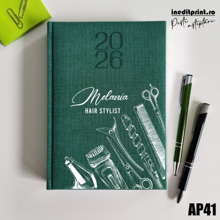 Agende C - Agenda personalizata 2026 Hair Stylist AP41