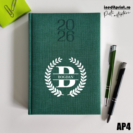 Cadouri - Agenda personalizata 2026 Initiala + Nume - AP4