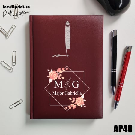 Cadouri - Agenda personalizata 2026 Initiala + Nume AP40