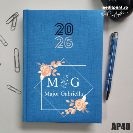 Agende C - Agenda personalizata 2026 Initiala + Nume AP40