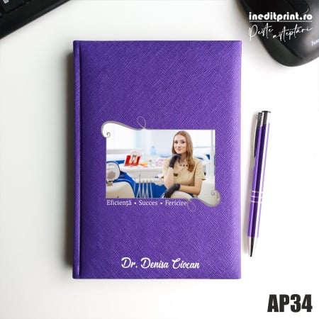 Agende C - Agenda personalizata 2026 Poza + Text + Motto AP34