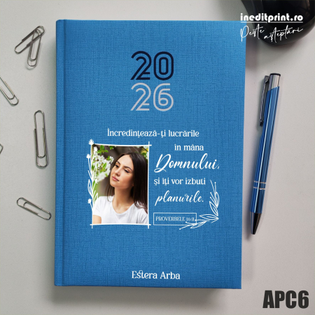 Agende - Agenda personalizata 2026 Proverbele 16:3 APC6