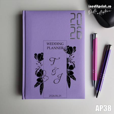 Agende C - Agenda personalizata 2026 Wedding Planner AP38