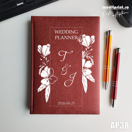 Cadouri - Agenda personalizata 2026 Wedding Planner AP38