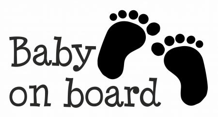Stickere auto - Sticker Auto ”Baby on board” SA2
