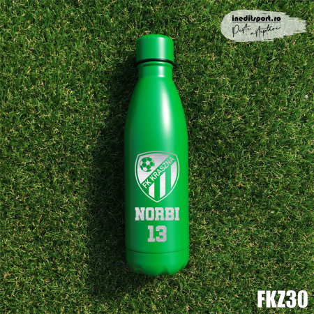 Sport - Bidon metalic personalizat FK Kraszna, verde FKZ30