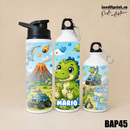 Bidoane si termosuri - Bidon personalizat cu dinozaur - BAP45