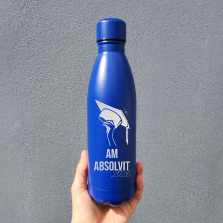 Bidoane apă - Bidon TAREK Albastru Personalizat Absolvent BAP13