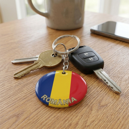 Brelocuri - Breloc Metalic Rotund Tricolor BRL29