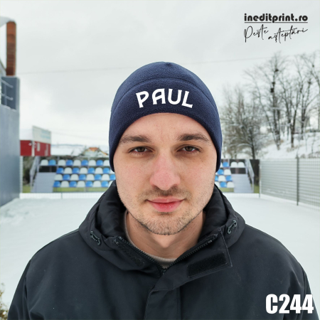 ACCESORII - Caciula fleece simpla personalizata C244