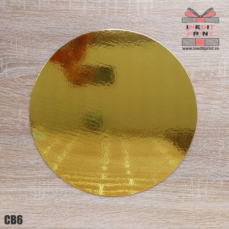 Cake Board rotund auriu/negru INEDIT PRINT CB6 [2]