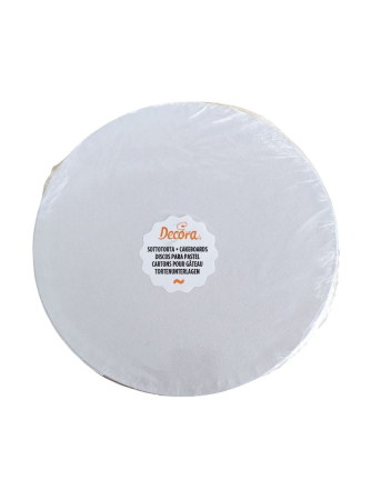 Cake Drums - Cake Drum DECORA, rotund, 25cm, Alb CBD1