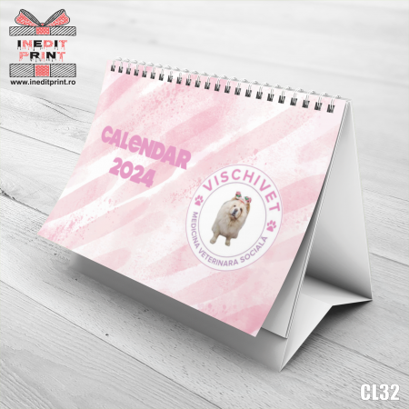 Calendare - Calendar de birou personalizat A5 CL32