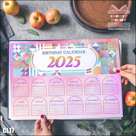 Calendare - Calendar magnetic Birthday Calendar A4 (210X297 mm)- CL17