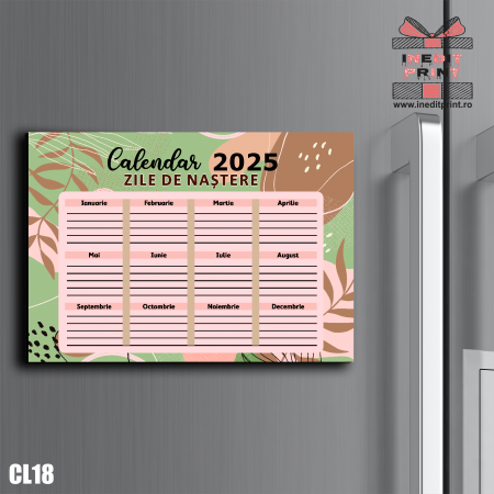 Calendare - Calendar magnetic Birthday Calendar A4 (210X297 mm)- CL18