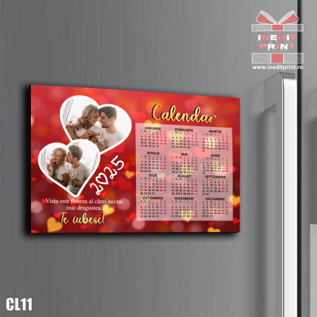 Calendare - Calendar magnetic personalizat cu poza si text CL11