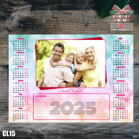 Calendare - Calendar magnetic personalizat cu poza si text CL15