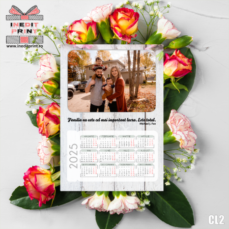 Calendare - Calendar magnetic personalizat cu poza si text CL2
