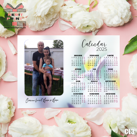 Calendare - Calendar magnetic personalizat cu poza si text CL3