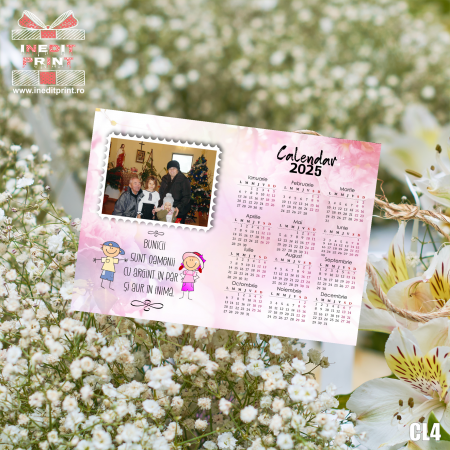 Calendare - Calendar magnetic personalizat cu poza si text CL4