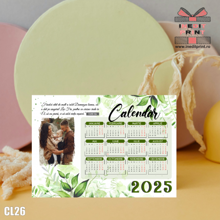 Calendare - Calendar magnetic personalizat poza + verset - CL26