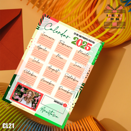 Calendar magnetic Planurile mele 2 cu poza si nume CL21 [1]