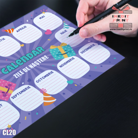 Calendare - Calendar magnetic Zile de nastere - CL20