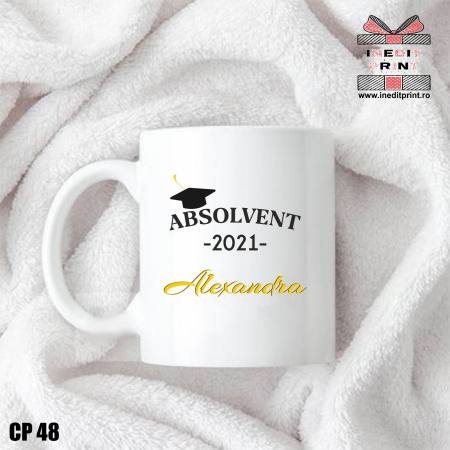 Absolvire - Cana personalizata Follow your dreams CP48
