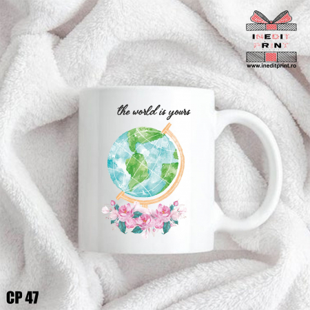 Absolvire - Cana personalizata The world is yours CP47