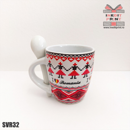 Cana cu lingurita I love Romania SVR32