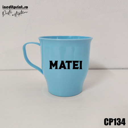 Cana din plastic personalizata cu nume CP134 [1]