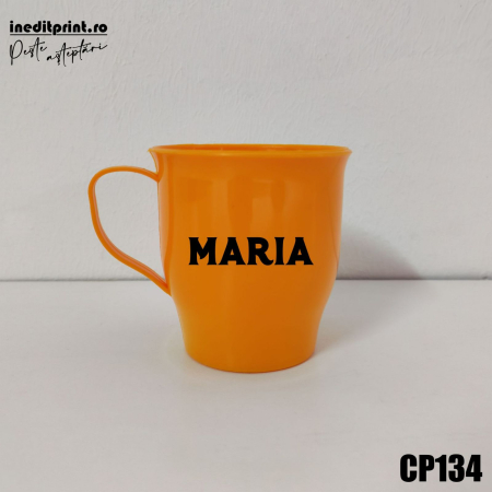 Căni - Cana din plastic personalizata cu nume personalizare fata CP179