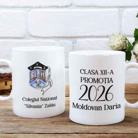 Căni - Cana personalizata Absolvent, simpla alba CP174