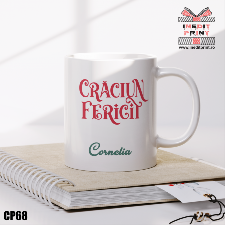 Cana personalizata Craciun Fericit CP68 [1]