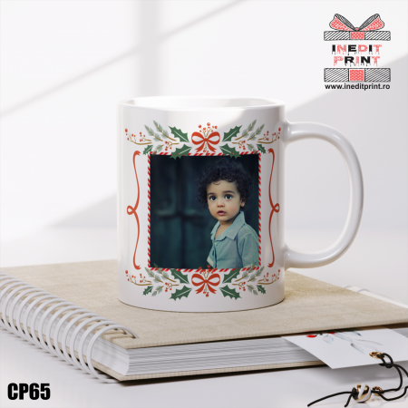Căni - Cana personalizata Craciun poza și text CP65