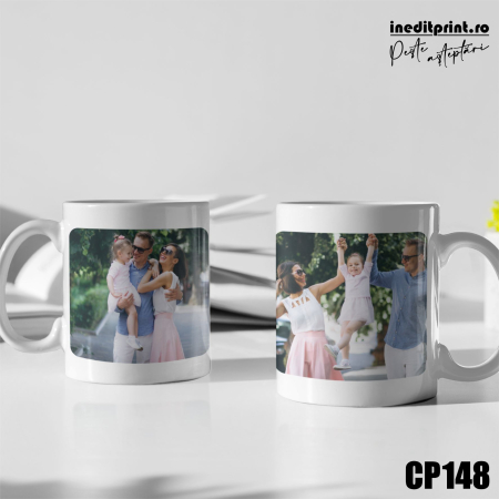 Căni - Cana personalizata cu 2 poze CP148