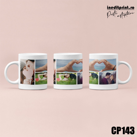 Căni - Cana personalizata cu 4 poze CP143