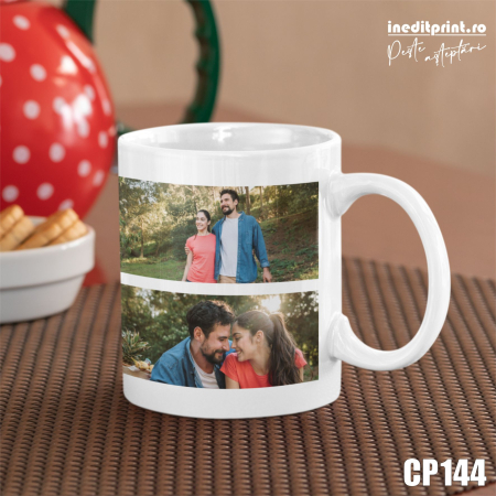 Căni - Cana personalizata cu 4 poze CP144