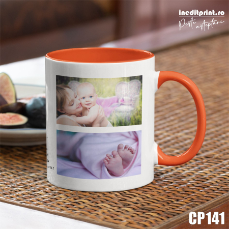 Cana personalizata cu 4 poze si text CP141 [2]