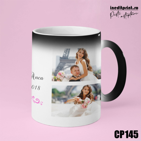 Cana personalizata cu 4 poze si text CP145 [2]
