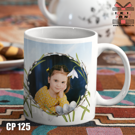 8 Martie - Cana personalizata cu poza si text de 8 Martie CP125