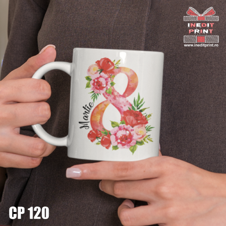 Cana personalizata cu text de 8 Martie CP120 [1]