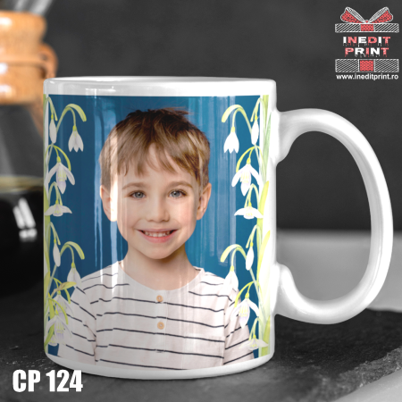 8 Martie - Cana personalizata cu text si poza de 8 Martie CP124