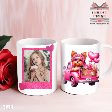 Căni - Cana personalizata ”Pink Love” CP79