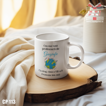 Căni - Cana personalizata ”Profesor Geografie” CP113