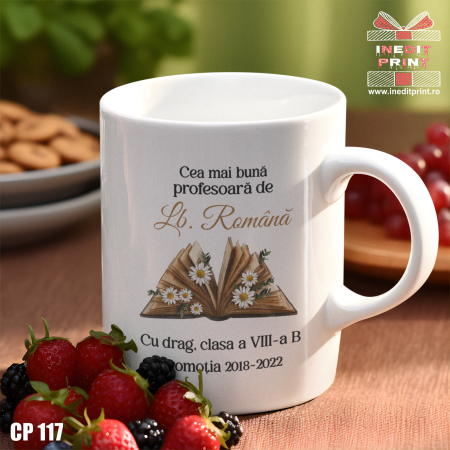 Cadouri - Cana personalizata ”Profesor Limba Romana” CP117