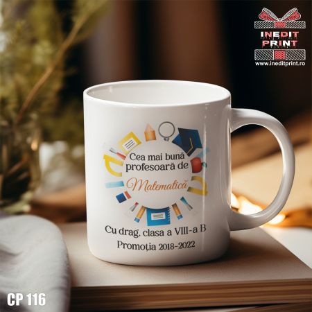 Cadouri - Cana personalizata ”Profesor Matematica” CP116