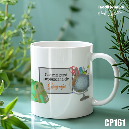 Cana personalizata Profesori de Geografie CP161