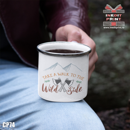 Căni - Cană personalizată metalică TAKE A WALK CP74