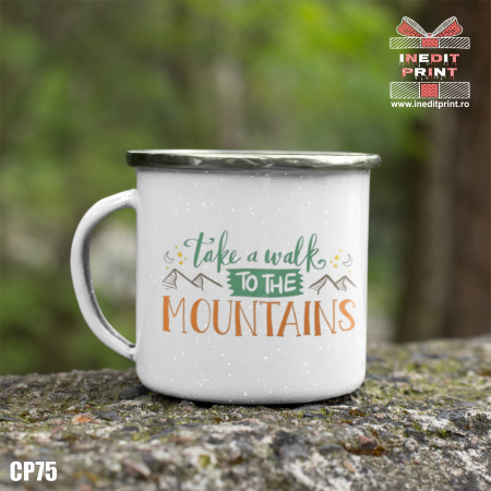 Căni - Cană personalizată metalică MOUNTAINS CP75